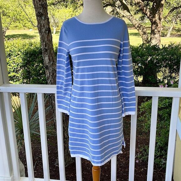 Sail To Sable L/S Striped Dress - Picture 1 of 4